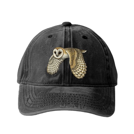 Barn Owl Washed Denim Baseball Caps