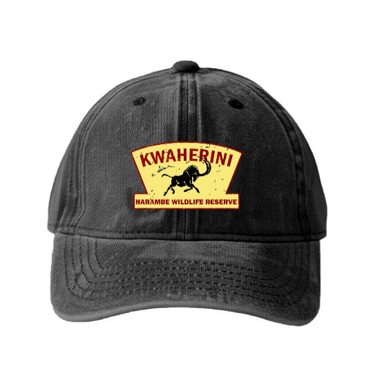 Kwaherini Harambe Wildlife Reserve Washed Denim Baseball Caps