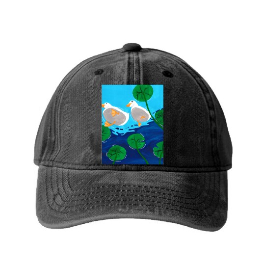 Duck Pond Washed Denim Baseball Caps