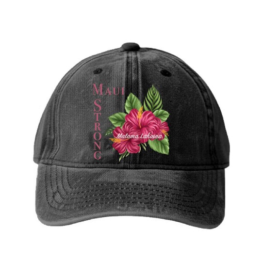 Malama Lahaina: Maui Strong 2 Washed Denim Baseball Caps
