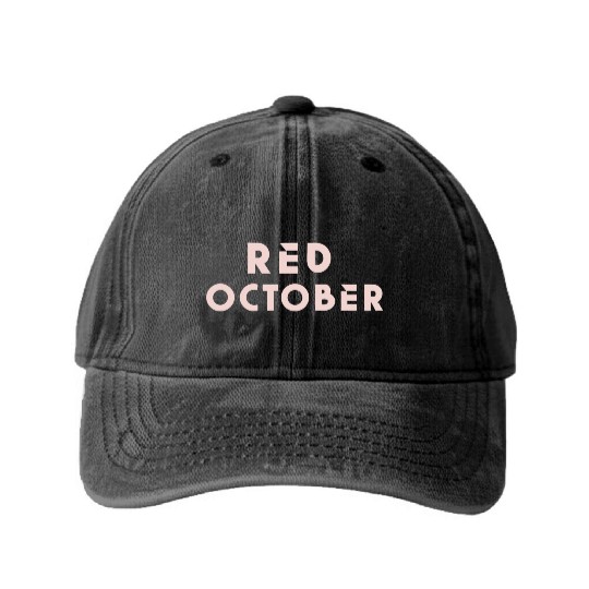 Red october phillies Washed Denim Baseball Caps