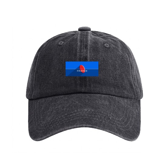 RUGBY FRANCE Washed Denim Baseball Caps