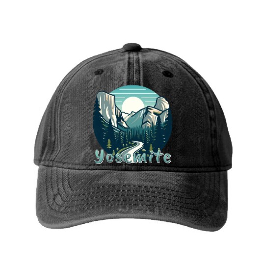 Yosemite National Park: The Beauty of Nature Washed Denim Baseball Caps