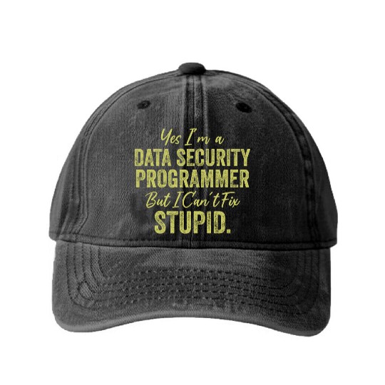 Yes I'm A Data Security Programmer But I Can't Fix Washed Denim Baseball Caps