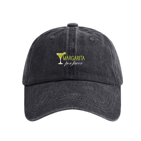 Margarita Por Favor Mexico Siesta Festivals Washed Denim Baseball Caps