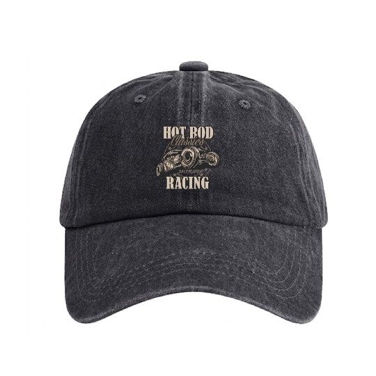 Hot Rod Classics Racing Washed Denim Baseball Caps