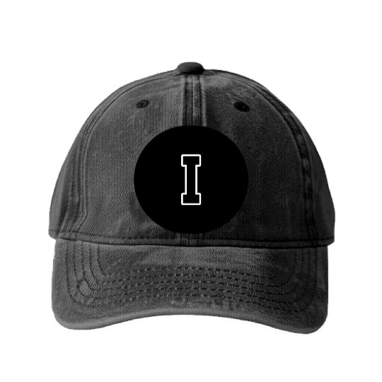 Number One Greek Numbering - One Washed Denim Baseball Caps