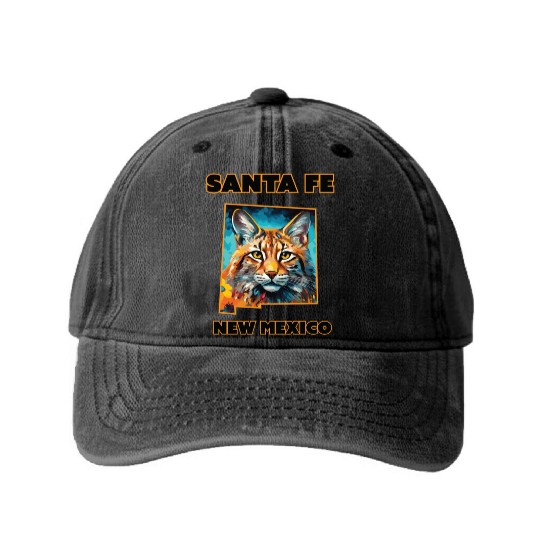 New Mexico - Bobcat Washed Denim Baseball Caps