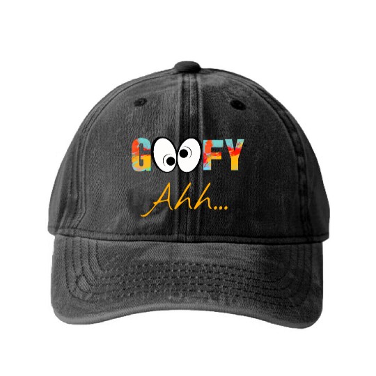 Funny GooFy Ahh Washed Denim Baseball Caps