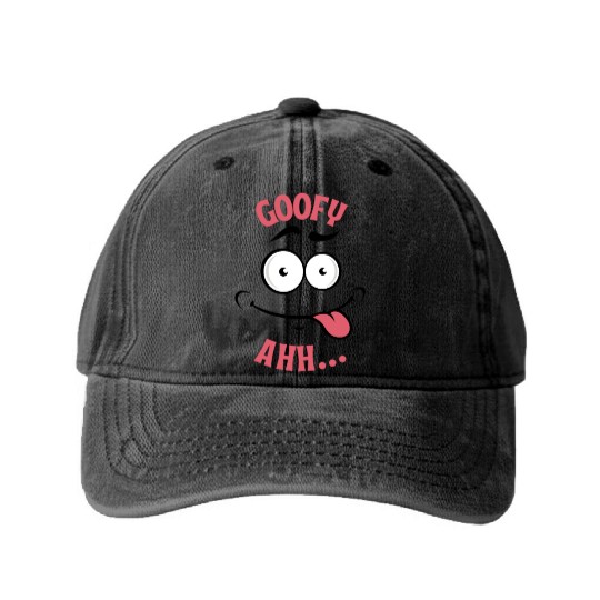 Goofy aaahh Washed Denim Baseball Caps
