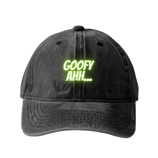 Gooeey Green Goofy Ahh Washed Denim Baseball Caps