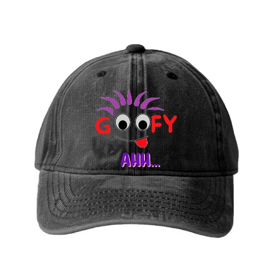 FUNNY T Goofy Ahh Best Gift For Friends Washed Denim Baseball Caps