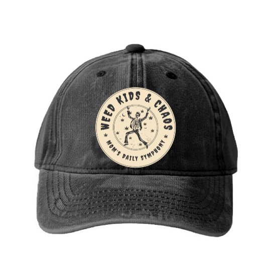 Creep Show Washed Denim Baseball Caps