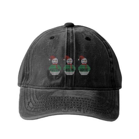 Religious Family Faith Hope Love Christmas Washed Denim Baseball Caps