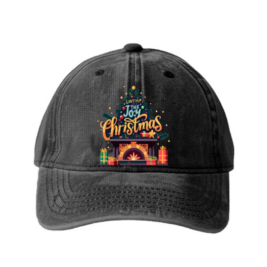 The Joy Christmas Washed Denim Baseball Caps