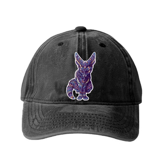 dark fox Washed Denim Baseball Caps