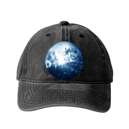 Bull Terrier Miniature Dog Moon Dog Mom Dad Women Washed Denim Baseball Caps