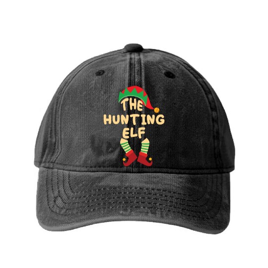 The Hunting Elf Family Matching Group Christmas Washed Denim Baseball Caps