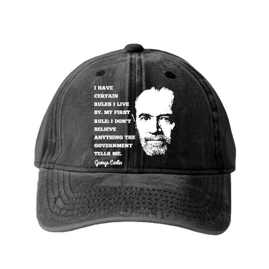 George Carlin Comedy Legend Washed Denim Baseball Caps