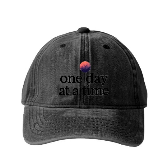 One Day At A Time Washed Denim Baseball Caps