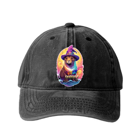 Wizard GandGulf Sea Lion Washed Denim Baseball Caps
