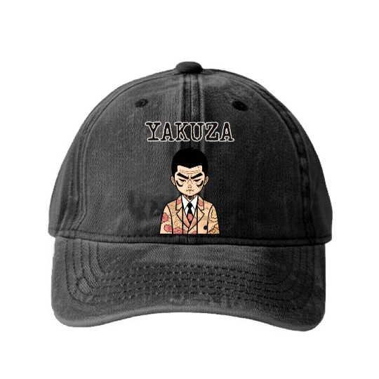 Yakuza Washed Denim Baseball Caps