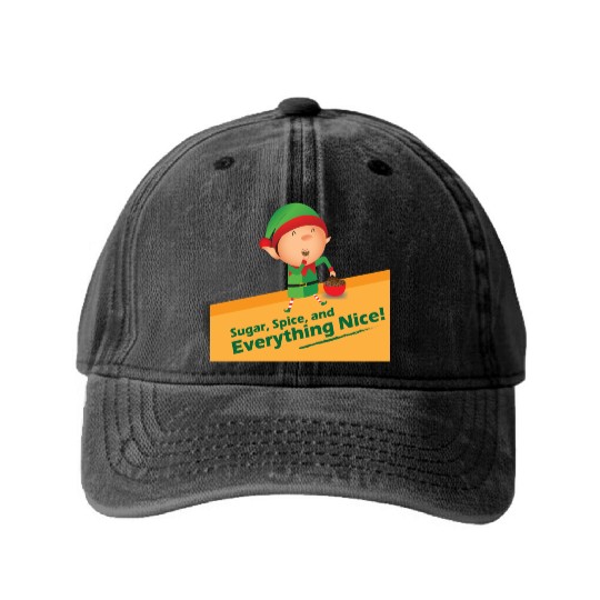 Elf Diet - Christmas Washed Denim Baseball Caps