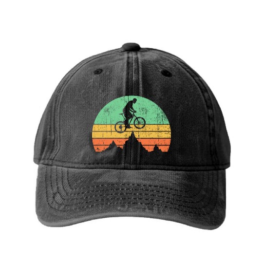 Mountain Bike Downhill Vintage MTB Washed Denim Baseball Caps
