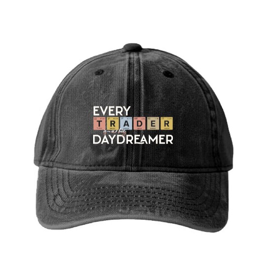 Every Trader is a Big Daydreamer Washed Denim Baseball Caps