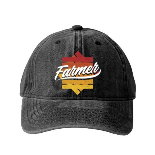 Funny Farmer Gift Washed Denim Baseball Caps