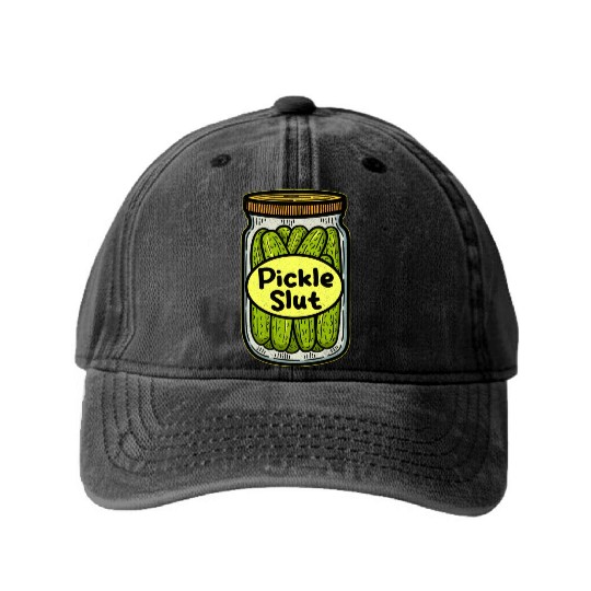 Pickle Slut Washed Denim Baseball Caps