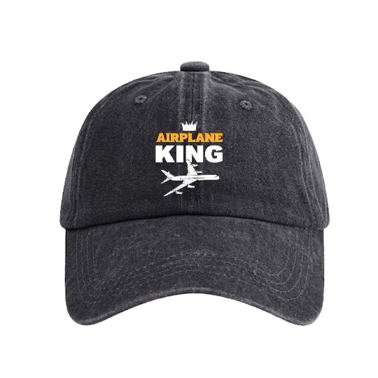 Airplane King Soldiers Or Armed Forces Gift Washed Denim Baseball Caps