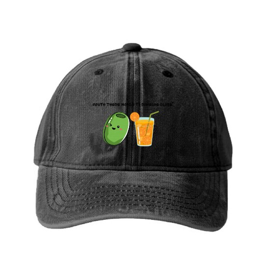 Olive Juice (I love you) Washed Denim Baseball Caps