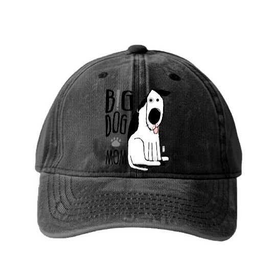 Big Dog Mom Washed Denim Baseball Caps