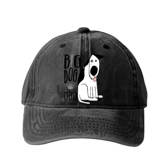 Big Dog Dad Washed Denim Baseball Caps