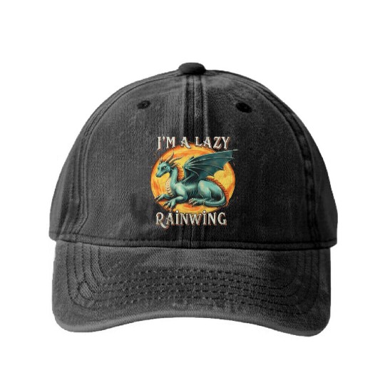 Chill Vibes Only: Lazy RainWing's Wings of Fire Washed Denim Baseball Caps