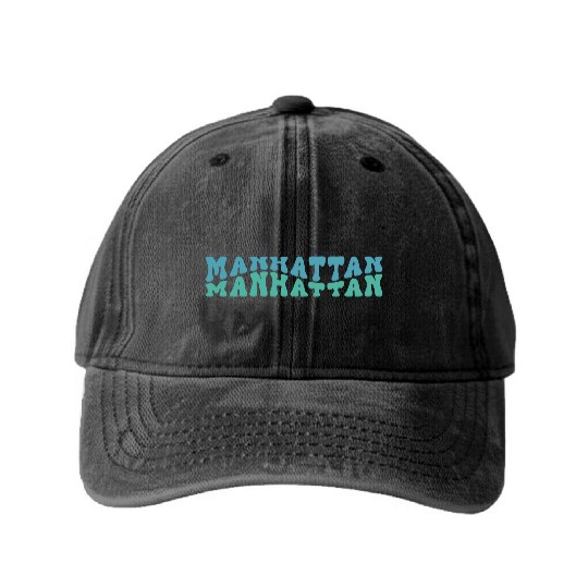 Manhattan Washed Denim Baseball Caps