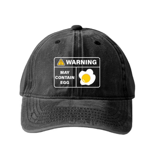 Fried Egg Lover Funny Foodie Washed Denim Baseball Caps