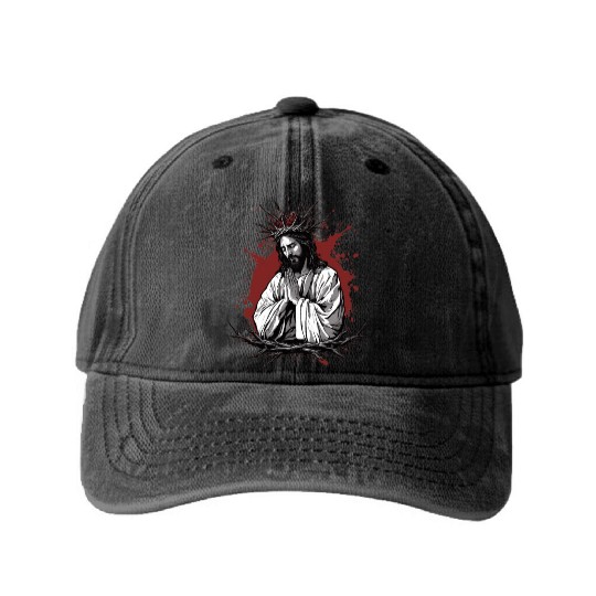 Come Out In Jesus Name Washed Denim Baseball Caps