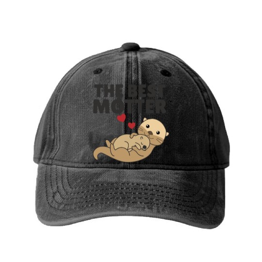 Best Motter Otter Game For Mama Sweet Animals Washed Denim Baseball Caps