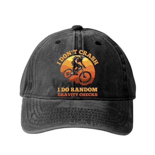Daredevil Cyclist Washed Denim Baseball Caps