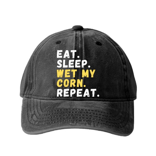 Maize Grower Home Gardening Cornfield Washed Denim Baseball Caps