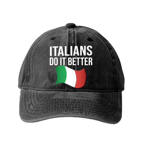 Italians do it better Washed Denim Baseball Caps