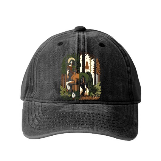 Centaur Mythical Creature Greek Mythology Washed Denim Baseball Caps