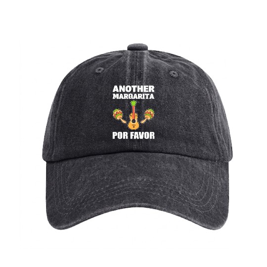 Margarita Por Favor Mexican Gift Washed Denim Baseball Caps