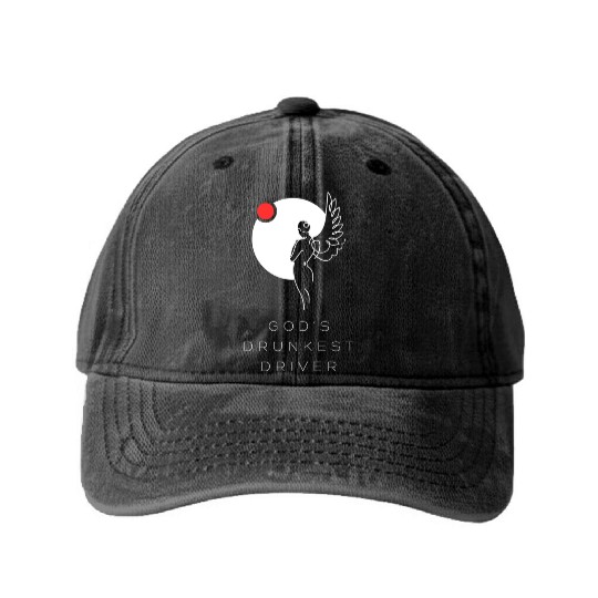 God's Drunkest Driver Washed Denim Baseball Caps