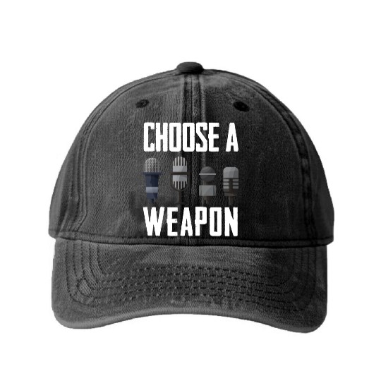 Funny Karaoke Singer Singing Musician Karaoke Gift Washed Denim Baseball Caps