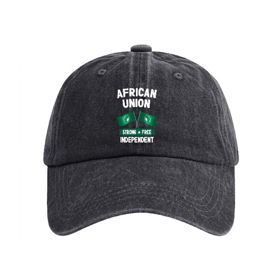 African Union Washed Denim Baseball Caps