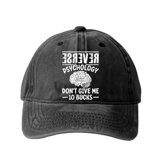 Psych Psychologist Washed Denim Baseball Caps