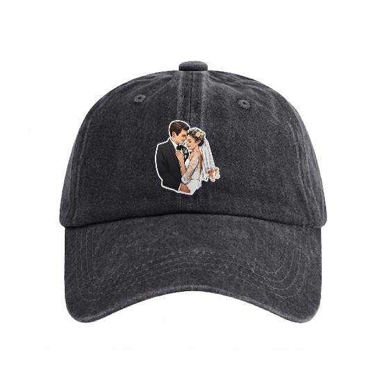 Flat Card Wedding Washed Denim Baseball Caps